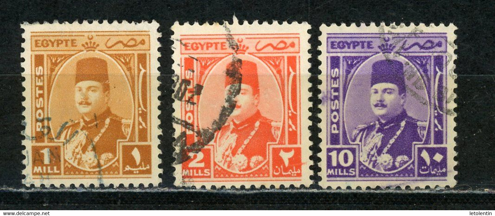 EGYPTE - ROI -  N° Yt 223+224+228 Obli. - Usados