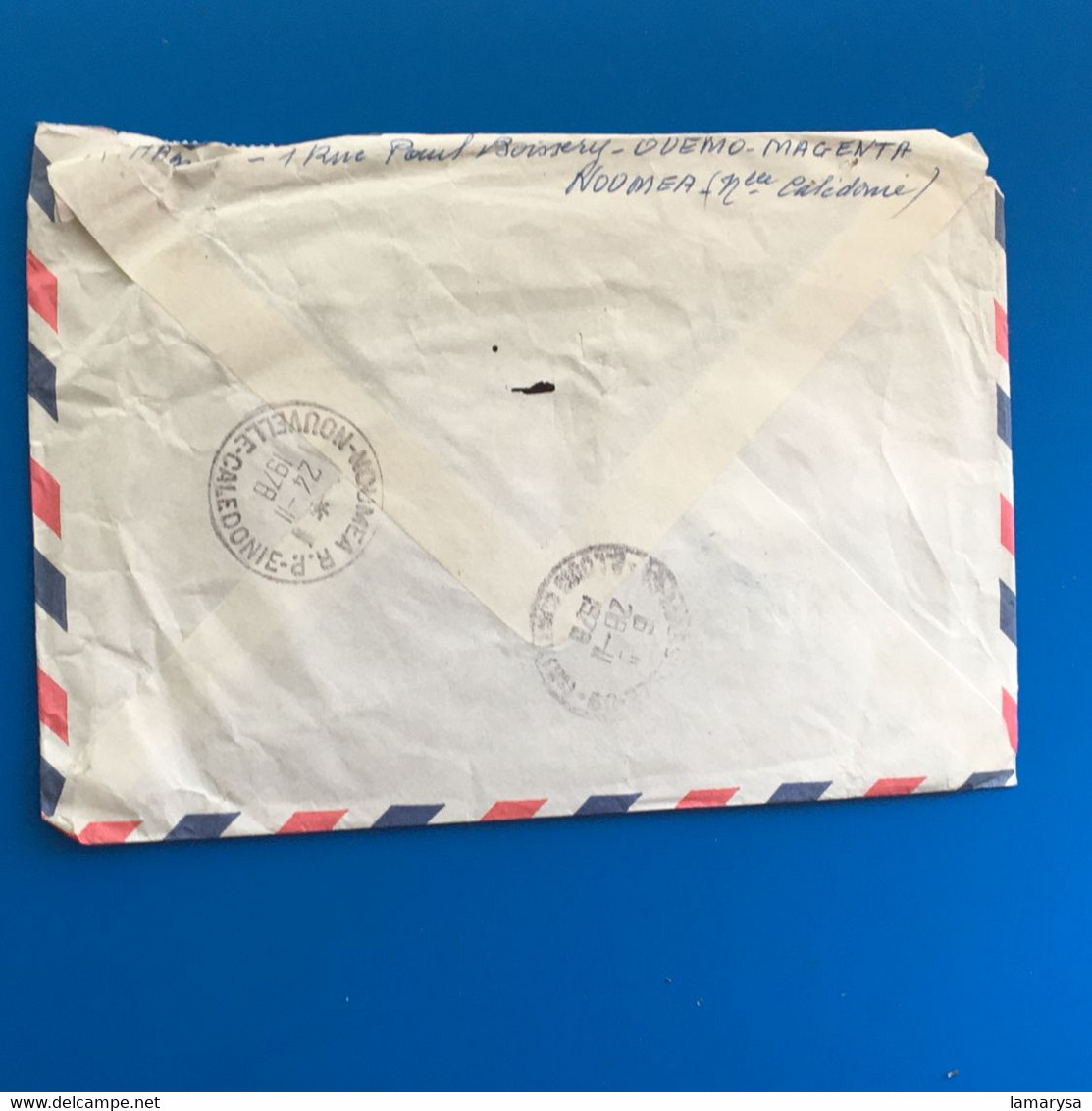 Nouméa Océanie Nouvelle-Calédonie 1978 Lettre Illustrée Recommandé Document-☛Timbres Concorde  Faune Flore-aff. Compsé - Cartas & Documentos
