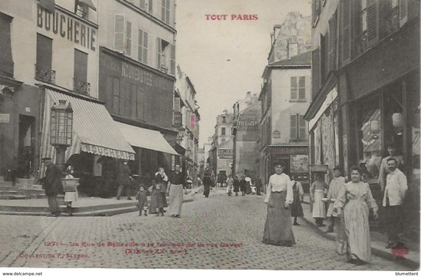 CPA TOUT PARIS 1271 - Rue De Belleville (XIXème Et XXème)-  Collection FLEURY - Paris (20)