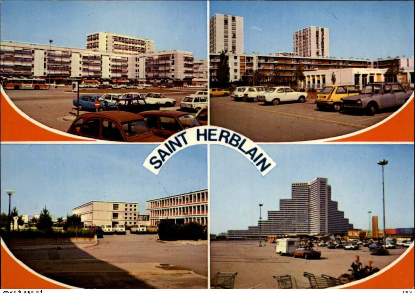 44 - SAINT-HERBLAIN - Multi Vues - Voitures Années 80 - 2 Cv - Caravane - Saint Herblain