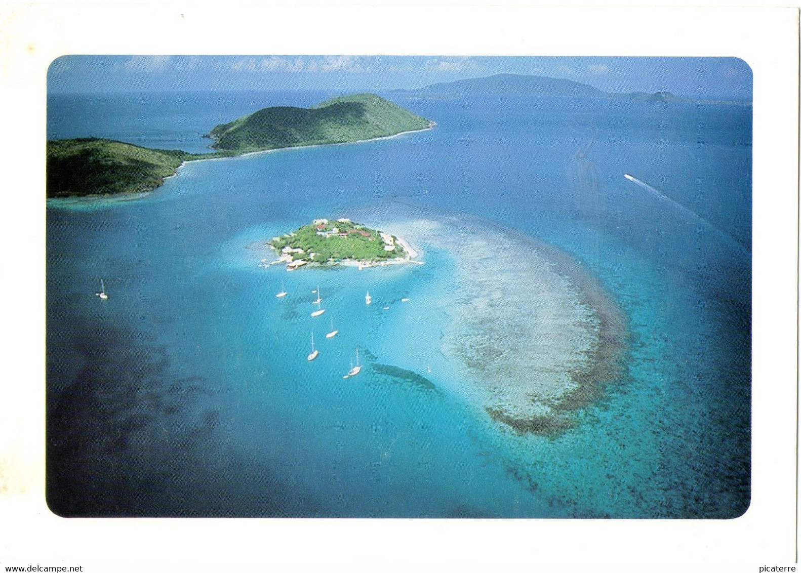 Marina Cay, British Virgin Islands 1985(D.Thornton AD0012-Extra Large Postcard 170mm X 125mm - Britse Maagdeneilanden