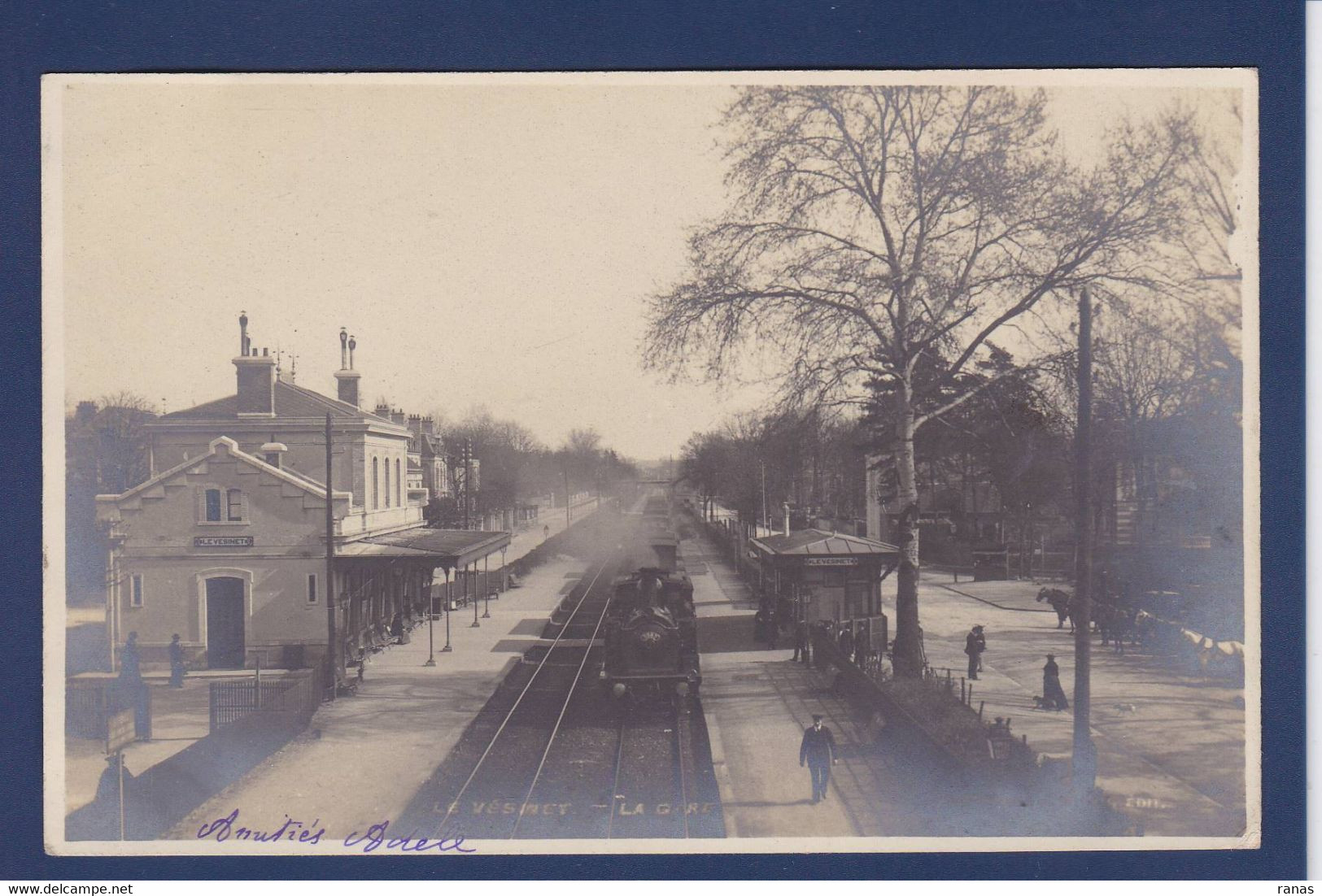 CPA [78] Yvelines > Le Vésinet Carte Photo Circulé Voir Dos Gare Chemin De Fer Train - Le Vésinet