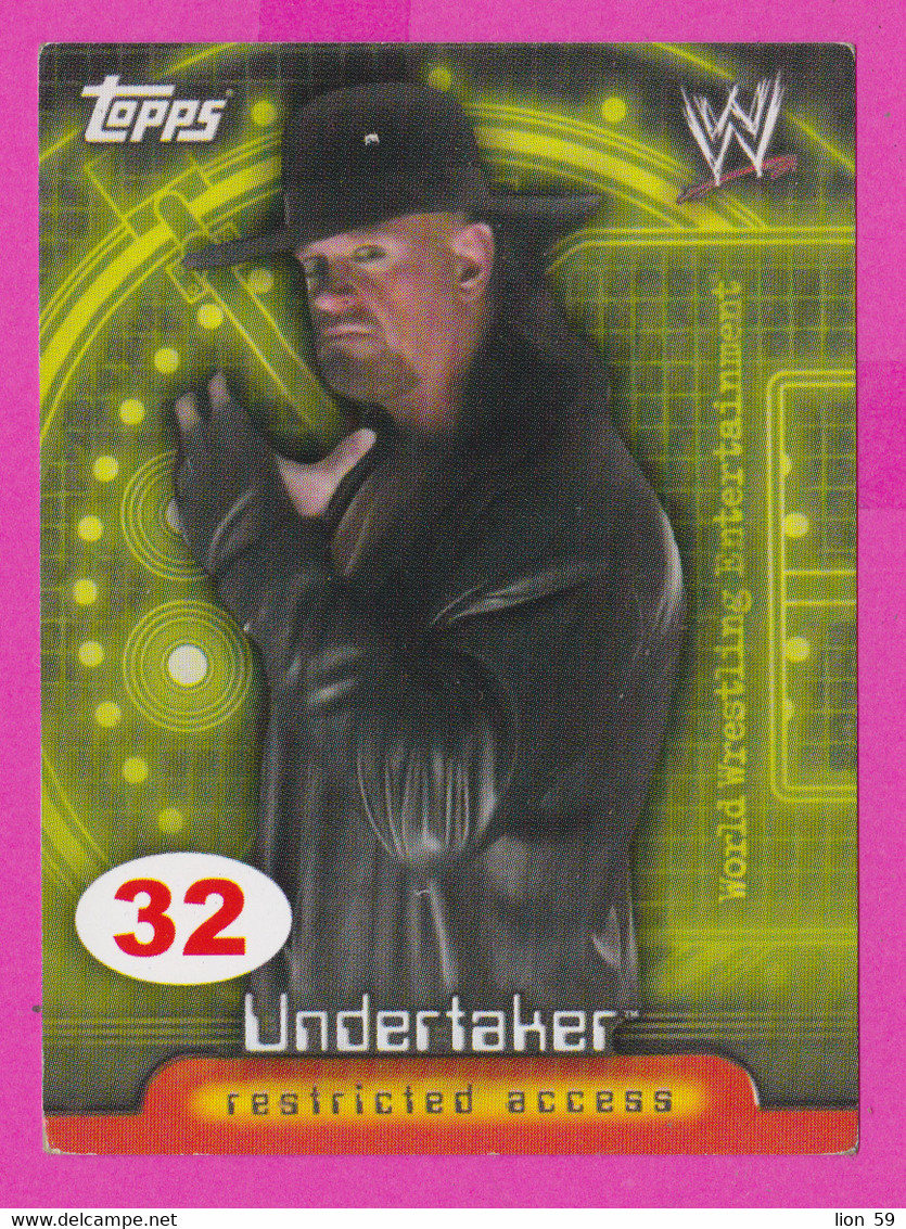 264821 / # 32 Undertaker , Restricted Access , Topps  , WrestleMania WWF , Bulgaria Lottery , Wrestling Lutte Ringen - Trading Cards