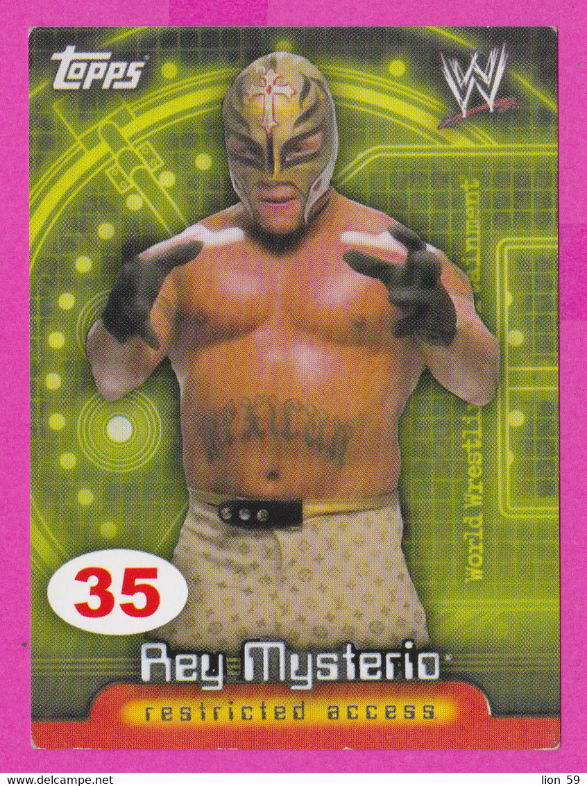 264825 / # 35 Rey Mysterio , Restricted Access , Topps  , WrestleMania WWF , Bulgaria Lottery , Wrestling Lutte Ringen - Trading Cards