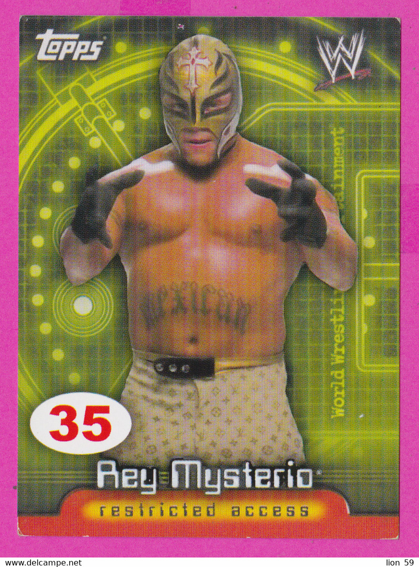 264826 / # 35 Rey Mysterio , Restricted Access , Topps  , WrestleMania WWF , Bulgaria Lottery , Wrestling Lutte Ringen - Trading Cards