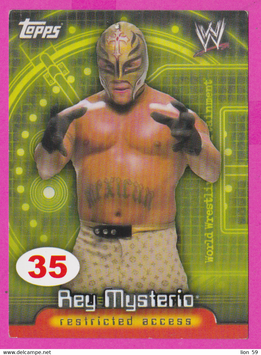 264827 / # 35 Rey Mysterio , Restricted Access , Topps  , WrestleMania WWF , Bulgaria Lottery , Wrestling Lutte Ringen - Tarjetas