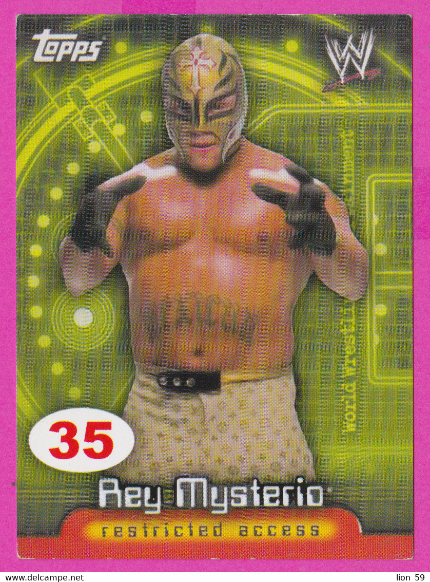 264828 / # 35 Rey Mysterio , Restricted Access , Topps  , WrestleMania WWF , Bulgaria Lottery , Wrestling Lutte Ringen - Trading-Karten