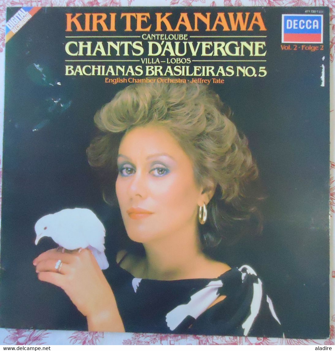 KIRI TE KANAWA - Canteloube, Chants D'Auvergne - Villa-Lobos Bachianas - English Chamber Orch/J. Tate - Decca - Opera