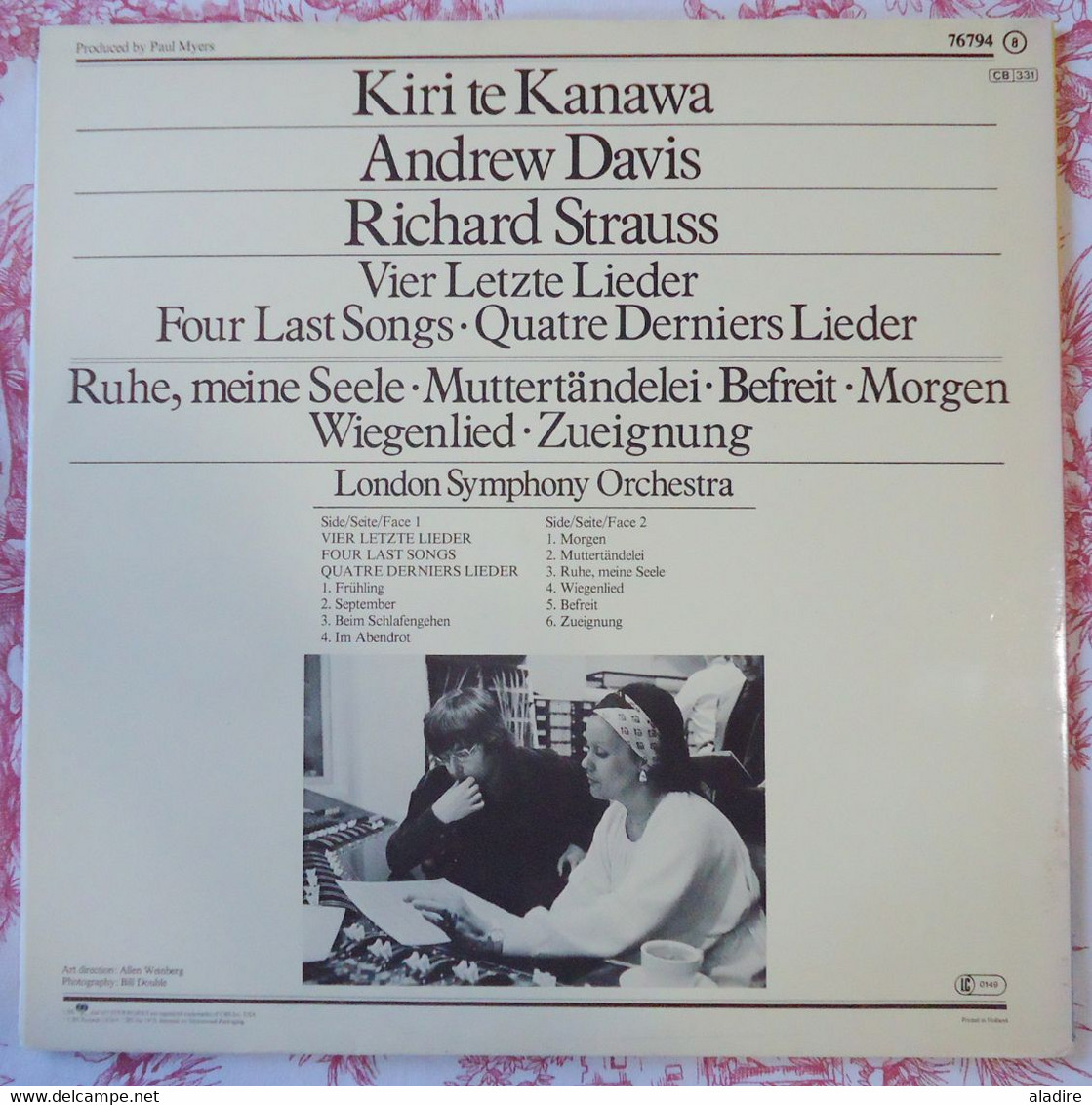 KIRI TE KANAWA - Richard Strauss 4 Derniers Lieder - London Symph Orch/Andrew Davis - CBS - Opéra & Opérette