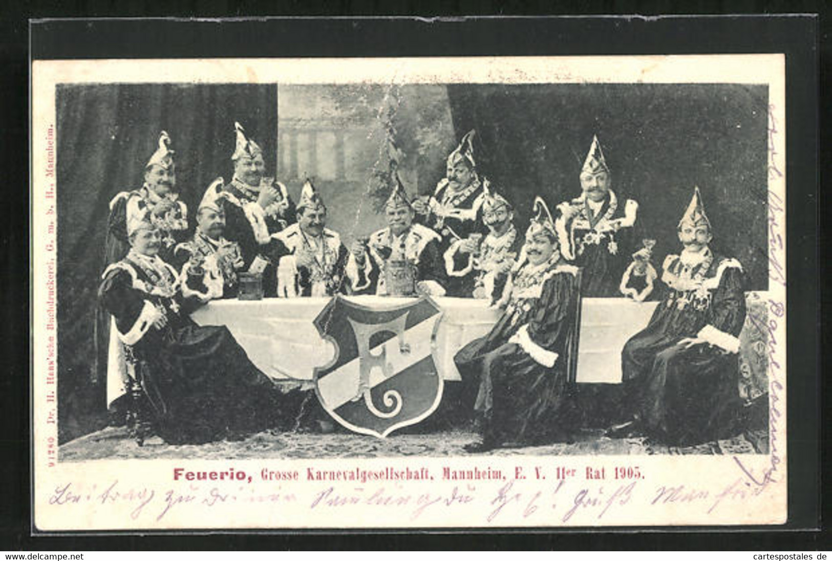 AK Mannheim, Grosse Karnevalsgesellschaft, E. V. 11er Rat 1905 - Carnaval