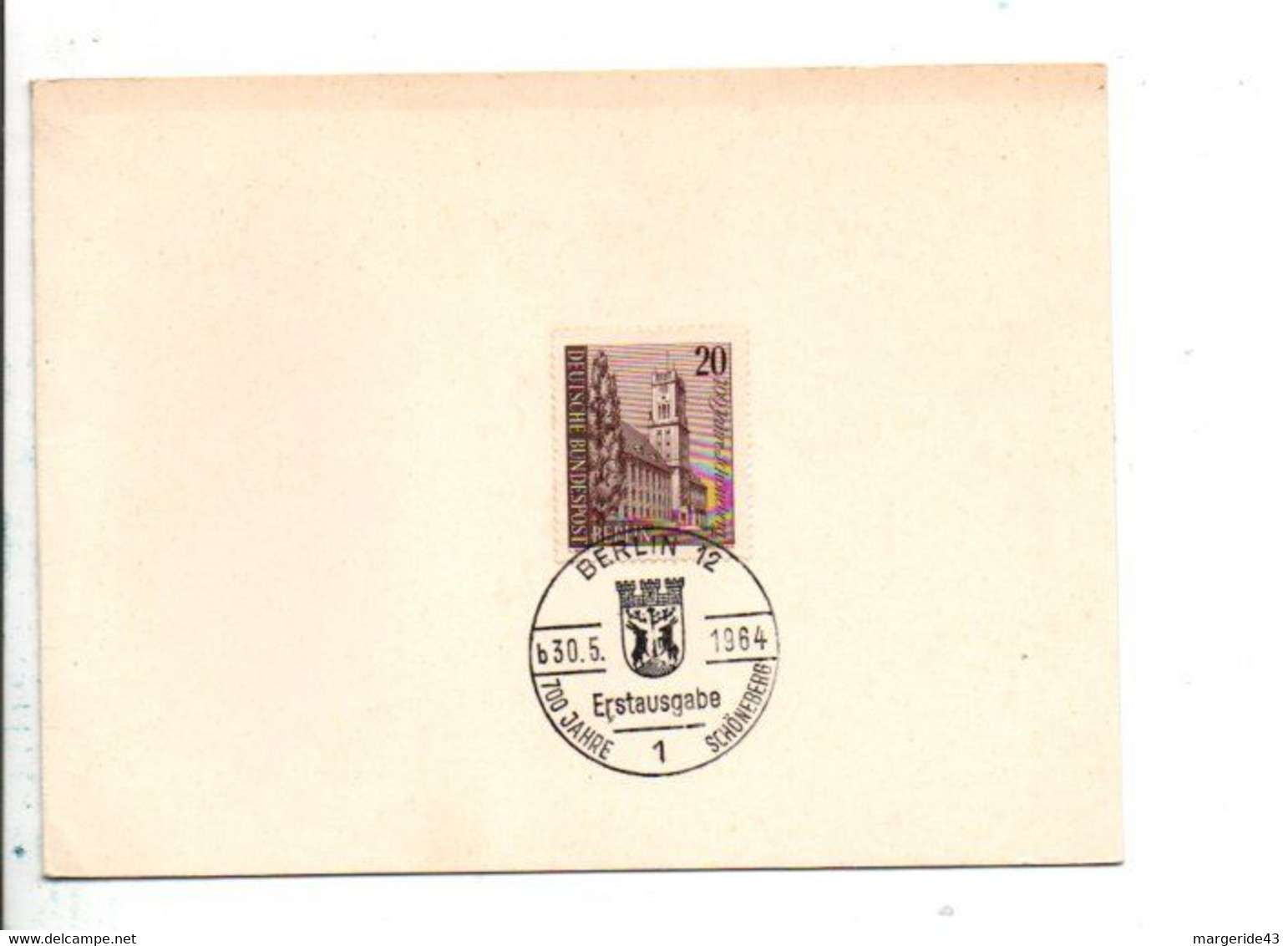 ALLEMAGNE BERLIN 1954 700ANS DE LA POSTE - Maschinenstempel (EMA)