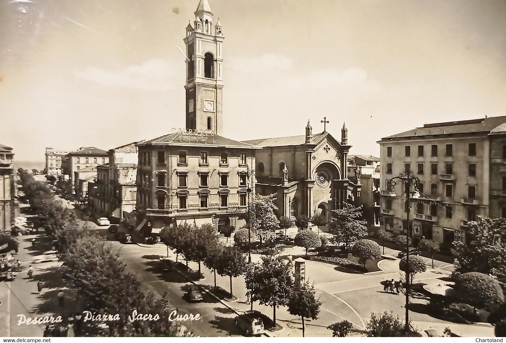 Cartolina - Pescara - Piazza Sacro Cuore - 1955 - Pescara