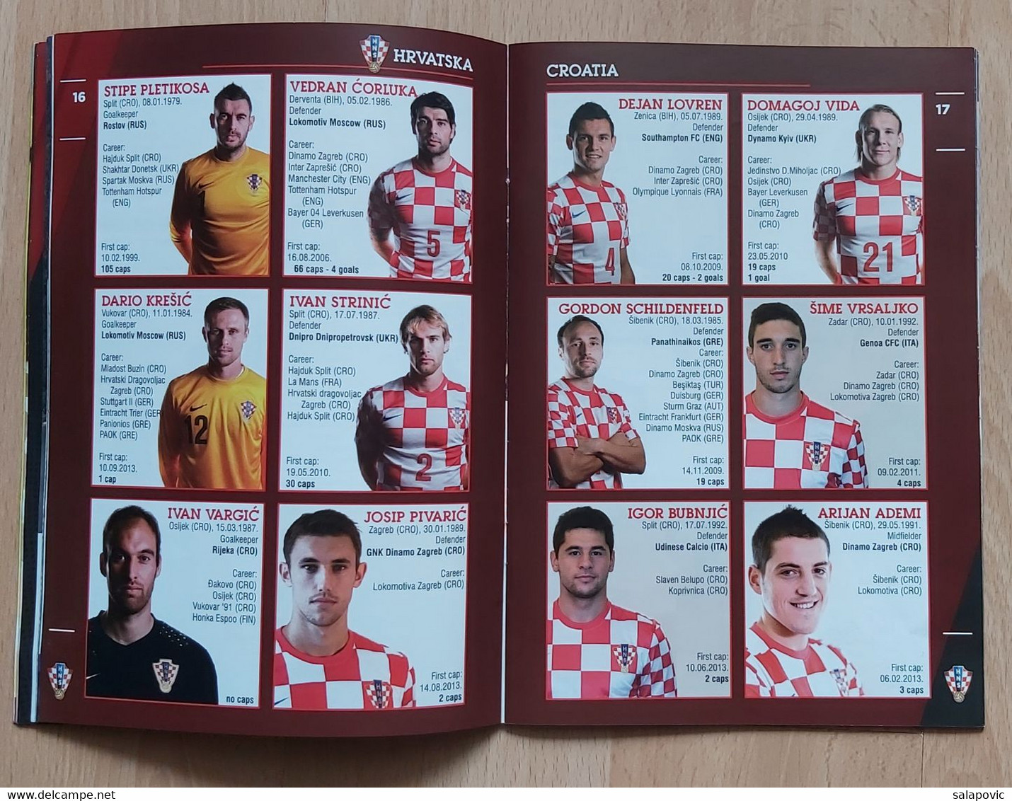 CROATIA Vs BELGIUM, QUALIFICATIONS FOR FIFA WORLD CUP BRAZIL 2014,  7. 6. 2013 FOOTBALL CROATIA FOOTBALL MATCH PROGRAM - Books