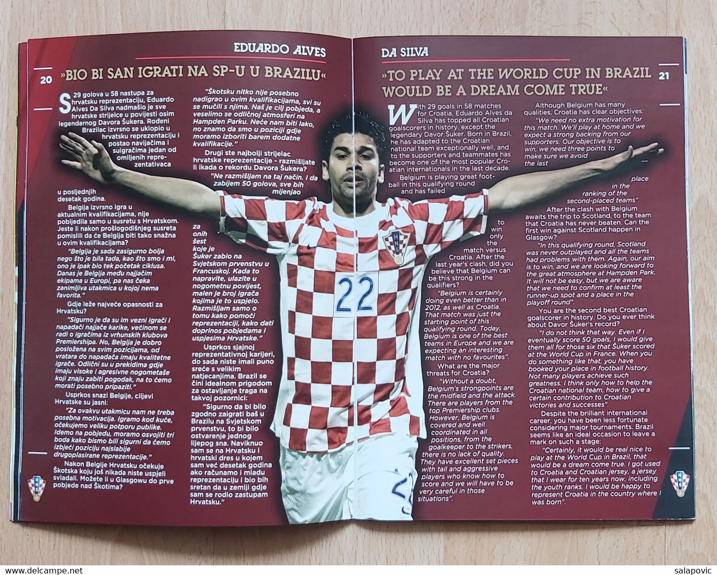 CROATIA vs BELGIUM, QUALIFICATIONS FOR FIFA WORLD CUP BRAZIL 2014,  7. 6. 2013 FOOTBALL CROATIA FOOTBALL MATCH PROGRAM