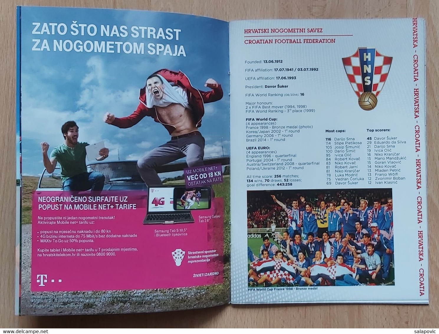 CROATIA Vs CYPRUS - 2014. Friendly Football Match   FOOTBALL CROATIA FOOTBALL MATCH PROGRAM - Livres