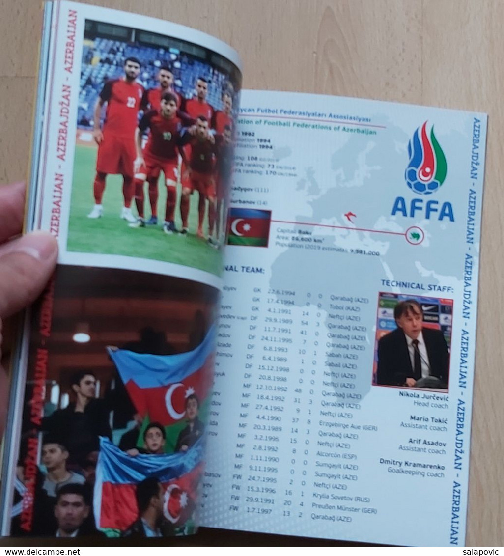 CROATIA vs Azerbaijan - 2020 UEFA EURO qualifications FOOTBALL CROATIA FOOTBALL MATCH PROGRAM