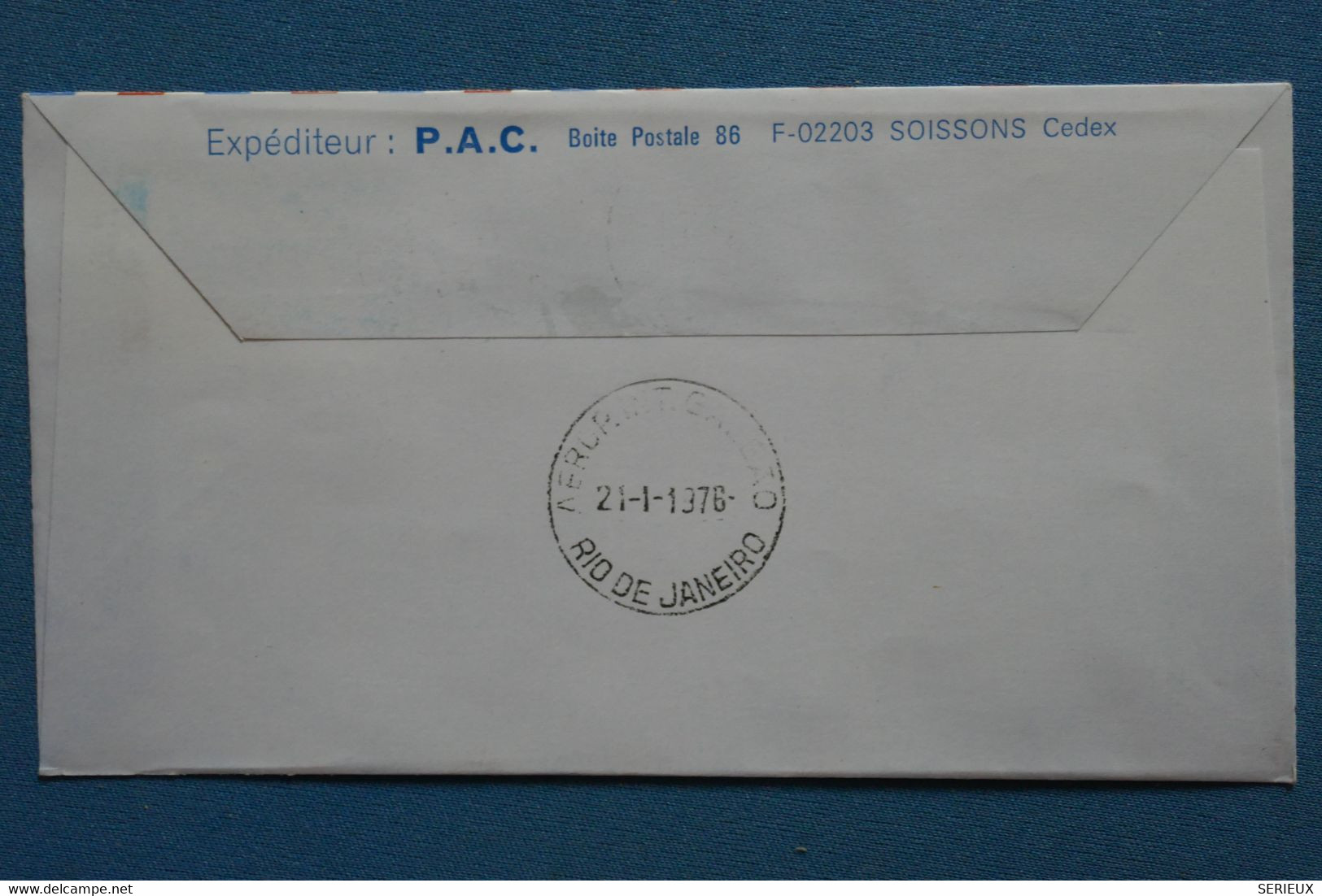 X6  FRANCE  BELLE LETTRE AEROGRAMME  1976  PREMIER VOL CONCORDE PARIS  POUR   RIO BRESIL+ +AFFRANCH. INTERESSANT - Eerste Vluchten