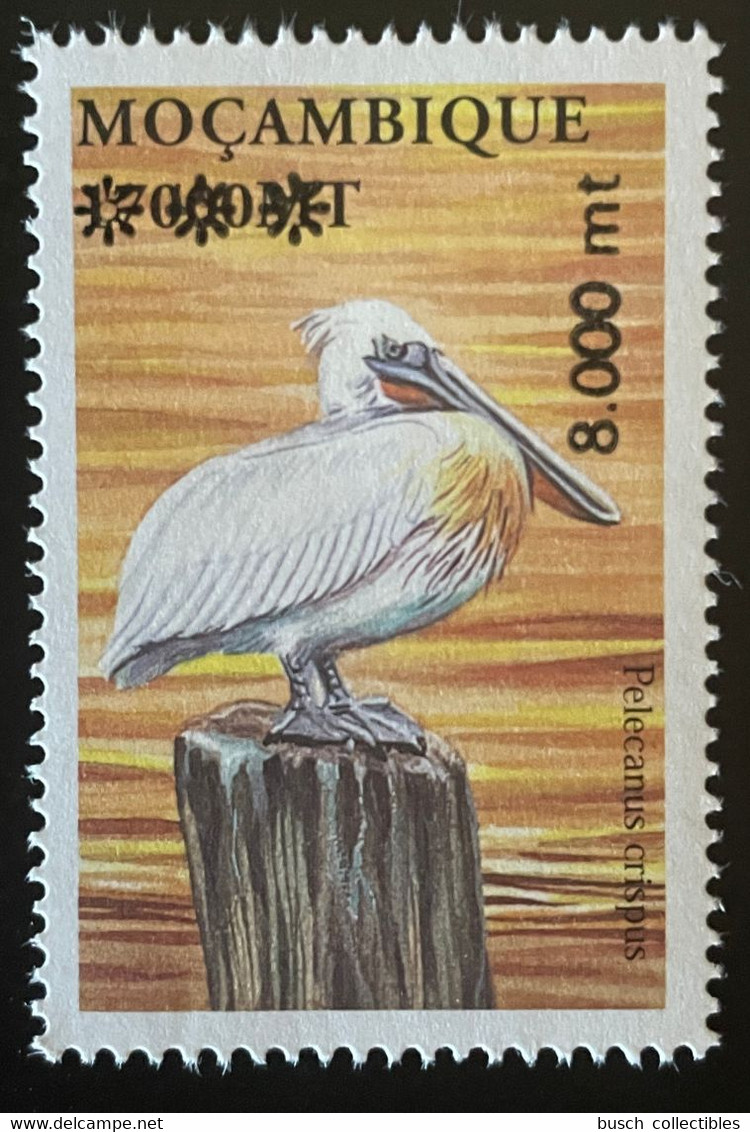 Moçambique Mozambique 2002 / 2005 Mi. 2850  - Bird Vogel Oiseau Pelecanus Cripus Overprint Surchargé RARE - Pelikanen