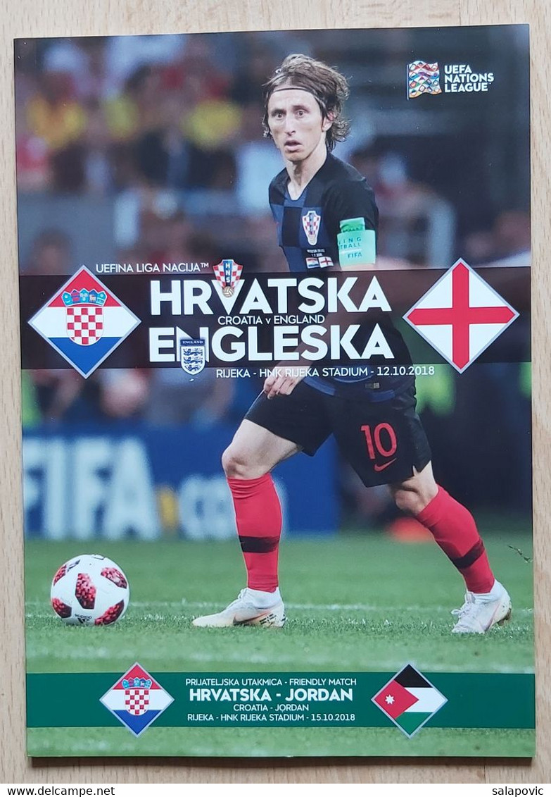 Croatia Vs England, UEFA NATIONS LEAGUE 12.10.2018 FOOTBALL MATCH PROGRAM - Libri