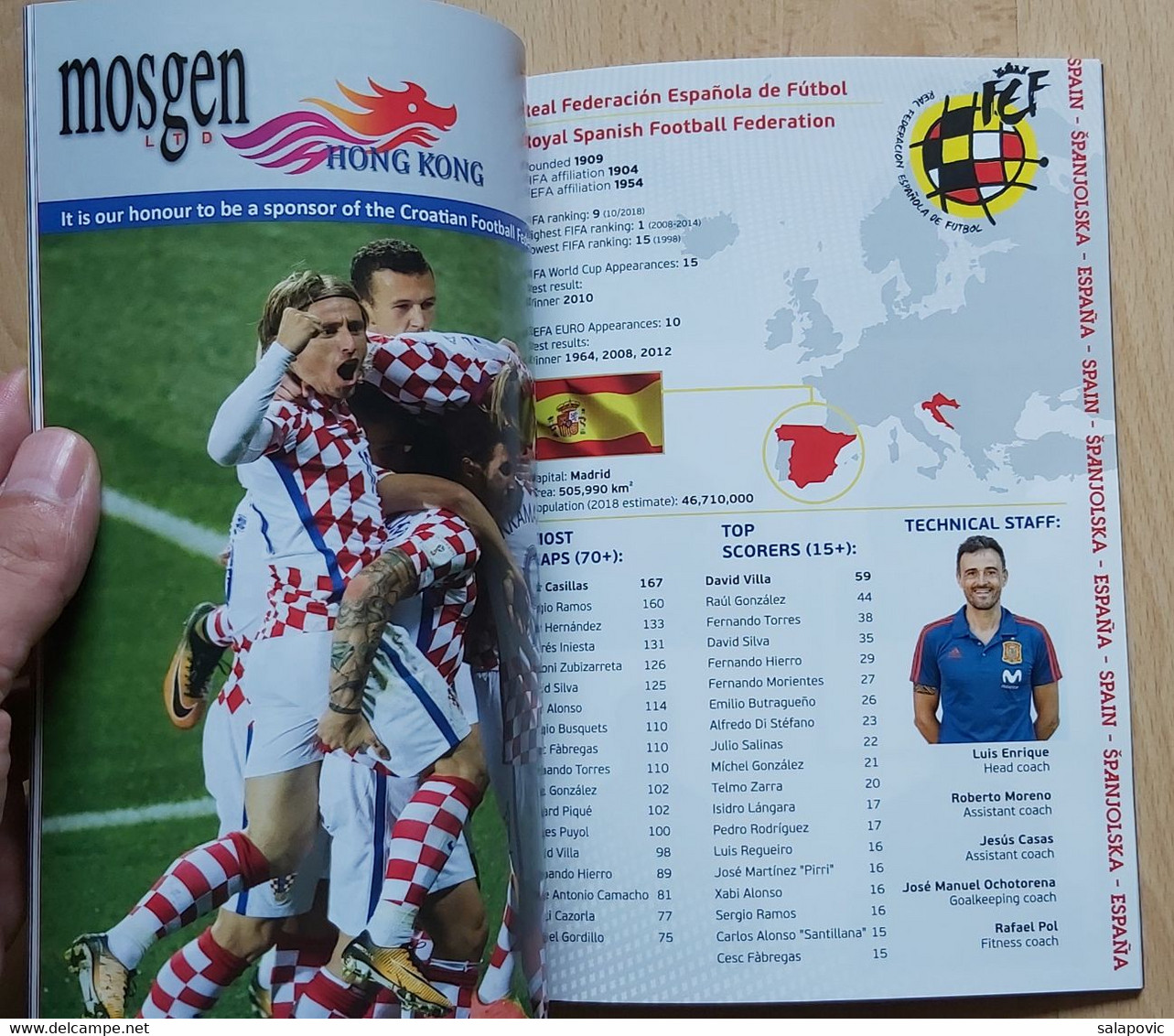 Croatia vs Spain, UEFA NATIONS LEAGUE 15.11.2018 FOOTBALL MATCH PROGRAM