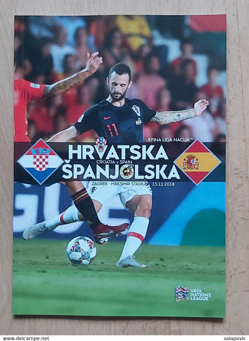 Croatia Vs Spain, UEFA NATIONS LEAGUE 15.11.2018 FOOTBALL MATCH PROGRAM - Bücher