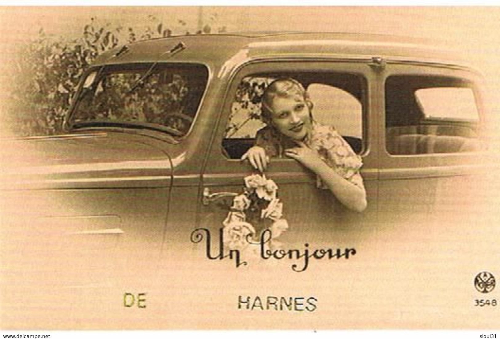 62 UN   BONJOUR   DE  HARES  CPM  TBE   370 - Harnes