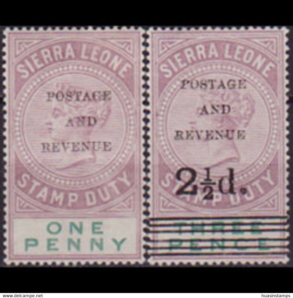 SIERRA LEONE 1897 - Scott# 47-8 Queen Opt. 1-2.5p LH - Sierra Leone (1961-...)