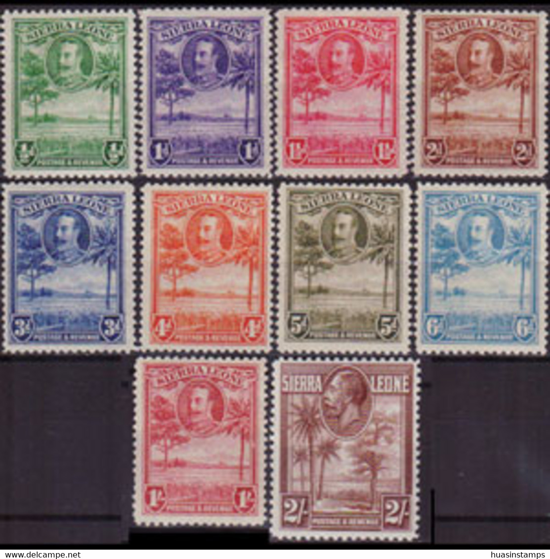 SIERRA LEONE 1932 - Scott# 140-9 Rice Field 1/2p-2s LH - Sierra Leone (1961-...)