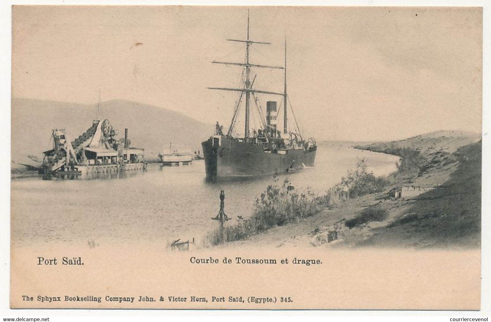 CPA - EGYPTE - Port Saïd - Courbe De Toussom Et Drague - Port-Saïd