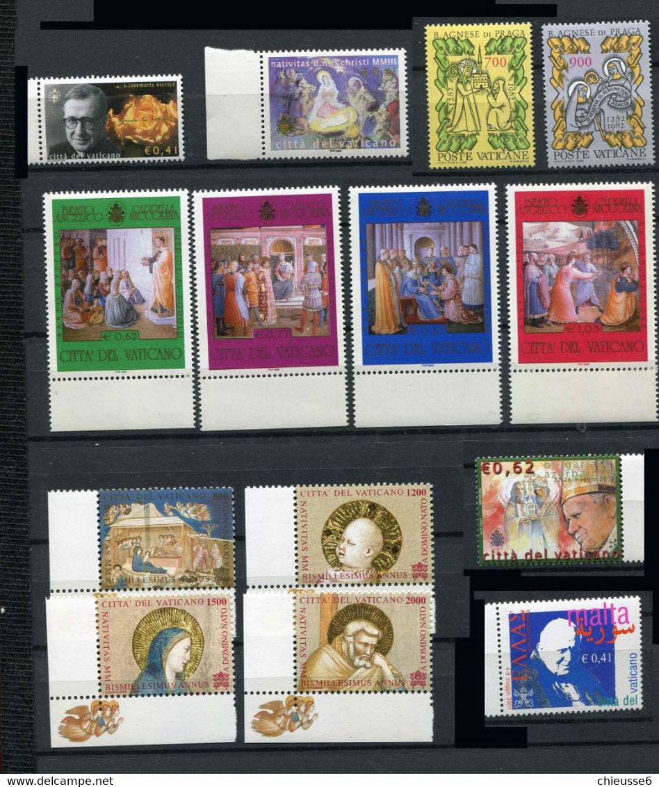 Vatican ** Lot Timbres Neufs Non Classés - Sonstige & Ohne Zuordnung