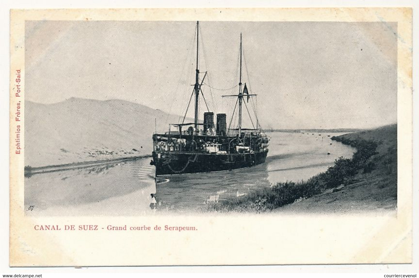 CPA - EGYPTE - Canal De Suez - Grand Courbe De Serapeum - Suez