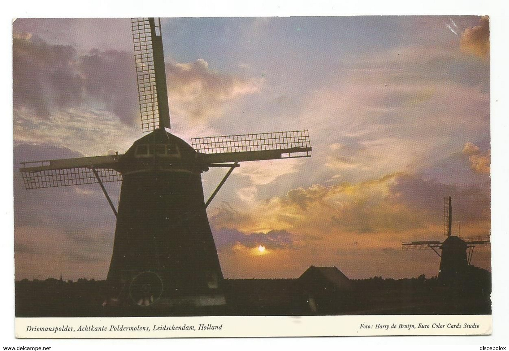 P6338 Leidschendam - Driemanspolder - Achtkante Poldermolens - Mulino - Moulin Mulino Molen Mulhe Mill / Viaggiata - Leidschendam