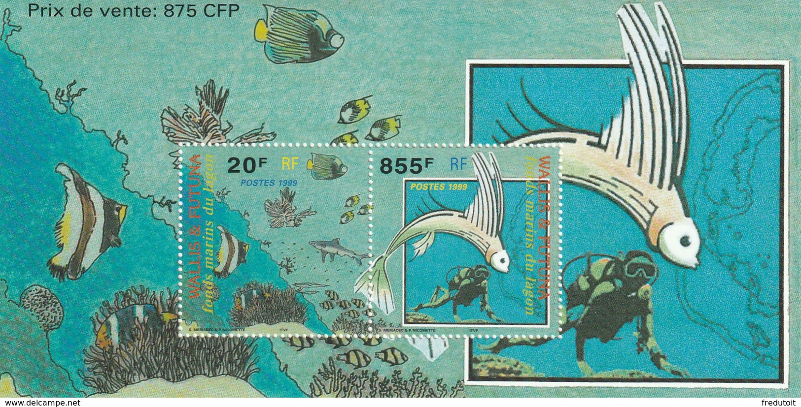 WALLIS Et FUTUNA - BLOC N° 8 ** (1999) Fonds Marins - Blocks & Sheetlets