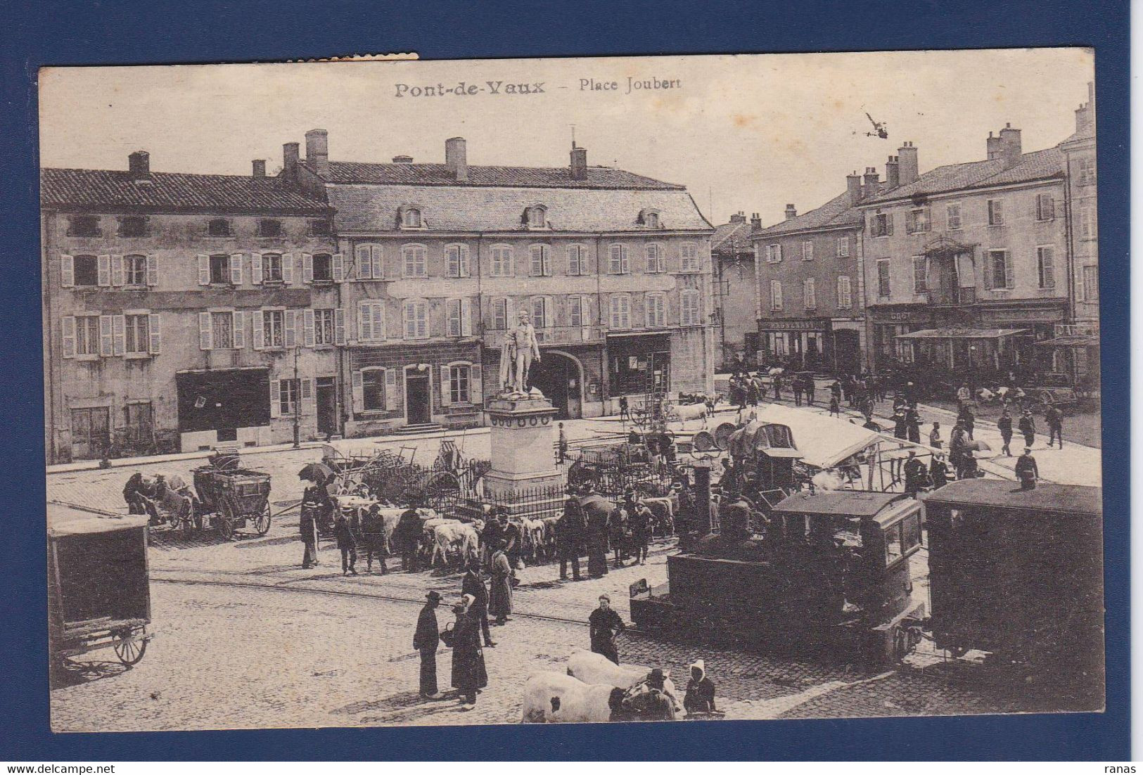 CPA [01] Ain > Pont-de-Vaux Tramway Train Chemin De Fer Marché Circulé - Pont-de-Vaux