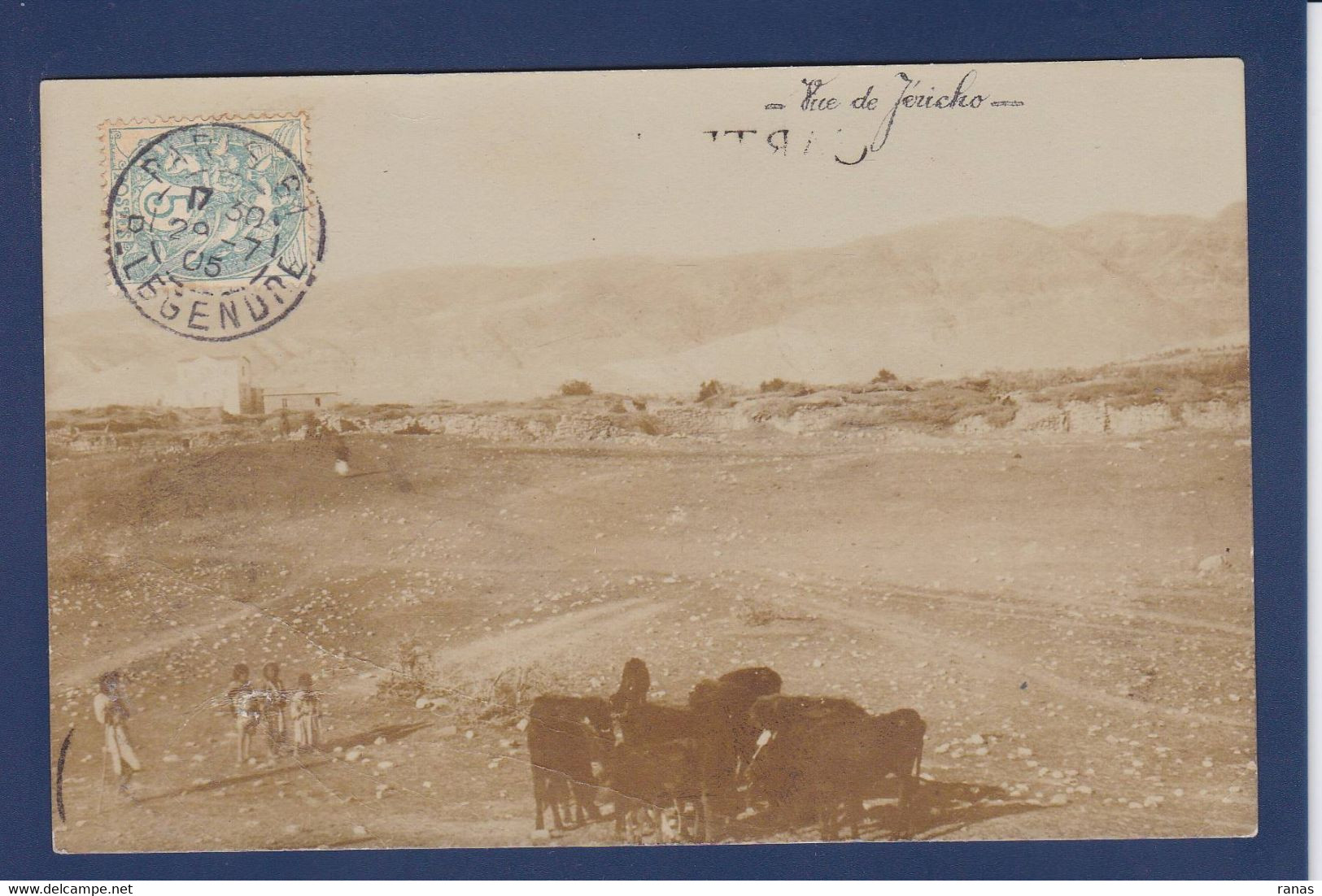 CPA Palestine Carte Photo Circulé Jericho - Palästina