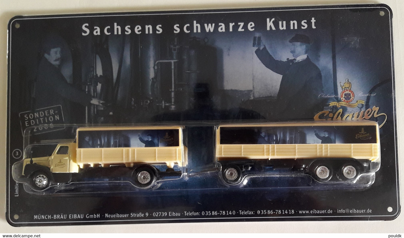 Old Scania Truck From Eibauer, Sachsens Schwarze Kunst, 1:87, 24,5 X 13,5 X 3 Cm. Weight 161 Gramm (BOX1) - Other & Unclassified