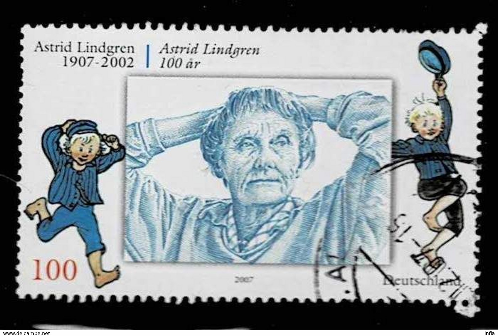 Bund 2007,Michel# 2629 O Astrid Lindgren - Oblitérés