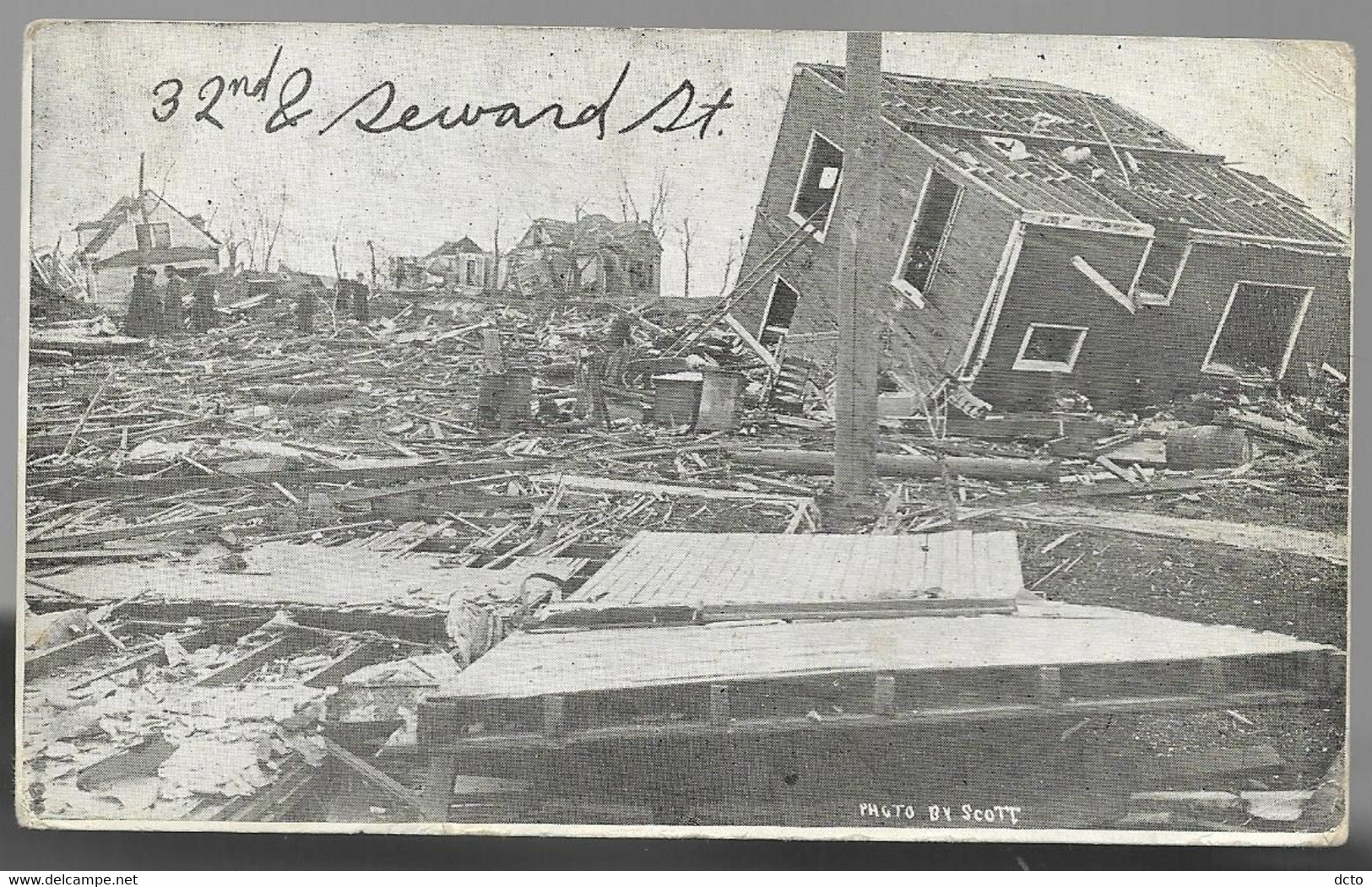 March 1913 Tornado SEWARD (Nebraska) Published By B.G. Bilz, Photo Scott - Omaha