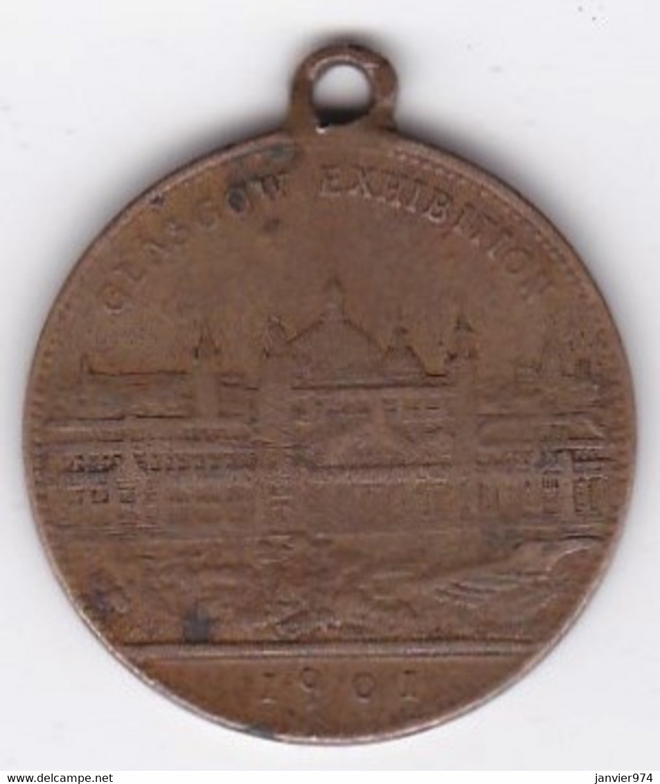 Jeton Token Glasgow Exhibition 1901 The Glasgow Flourish J.W.L. - Profesionales/De Sociedad