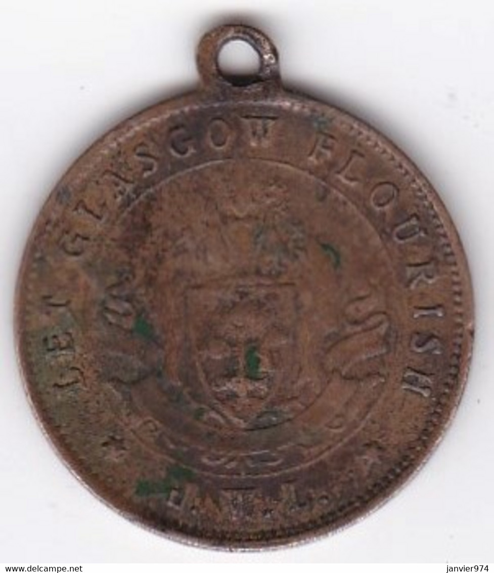 Jeton Token Glasgow Exhibition 1901 The Glasgow Flourish J.W.L. - Profesionales/De Sociedad