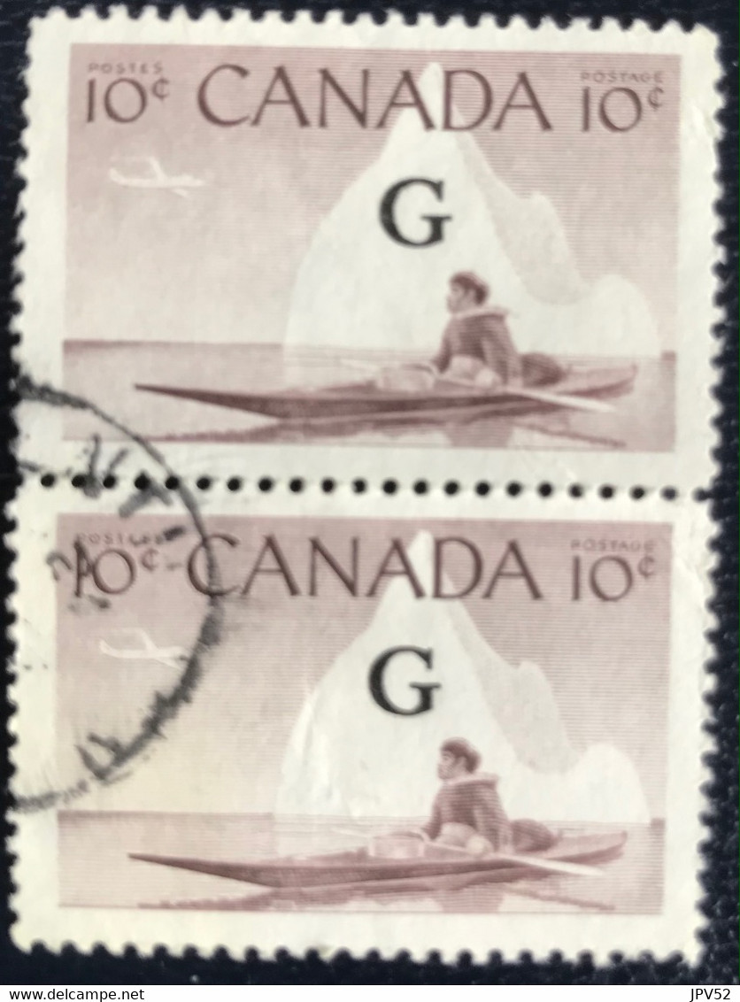 Canada - P5/46 - (°)used - 1955 - Michel 43 I - Eskimojager - Aufdrucksausgaben