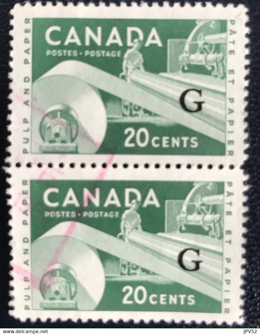 Canada - P5/46 - (°)used - 1956 - Michel 48 I - Papier En Pulp - Aufdrucksausgaben