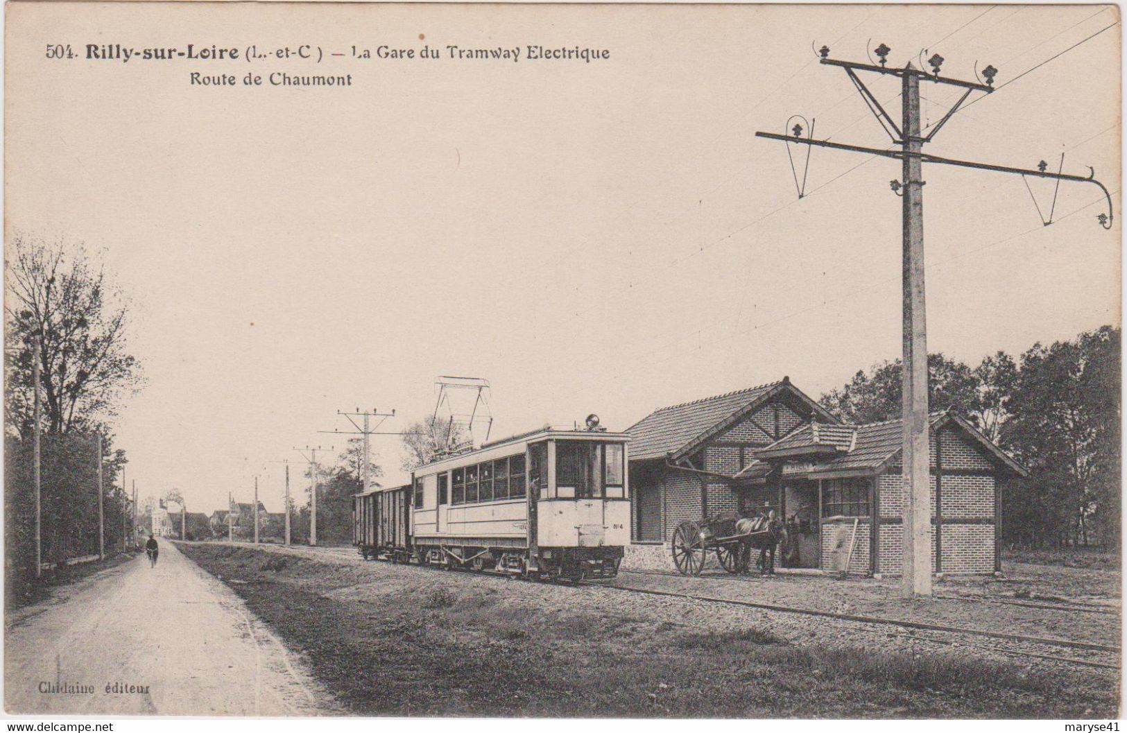 Rilly -sur- Loire (41) La Gare Du Tramway Eléctrique - Andere & Zonder Classificatie