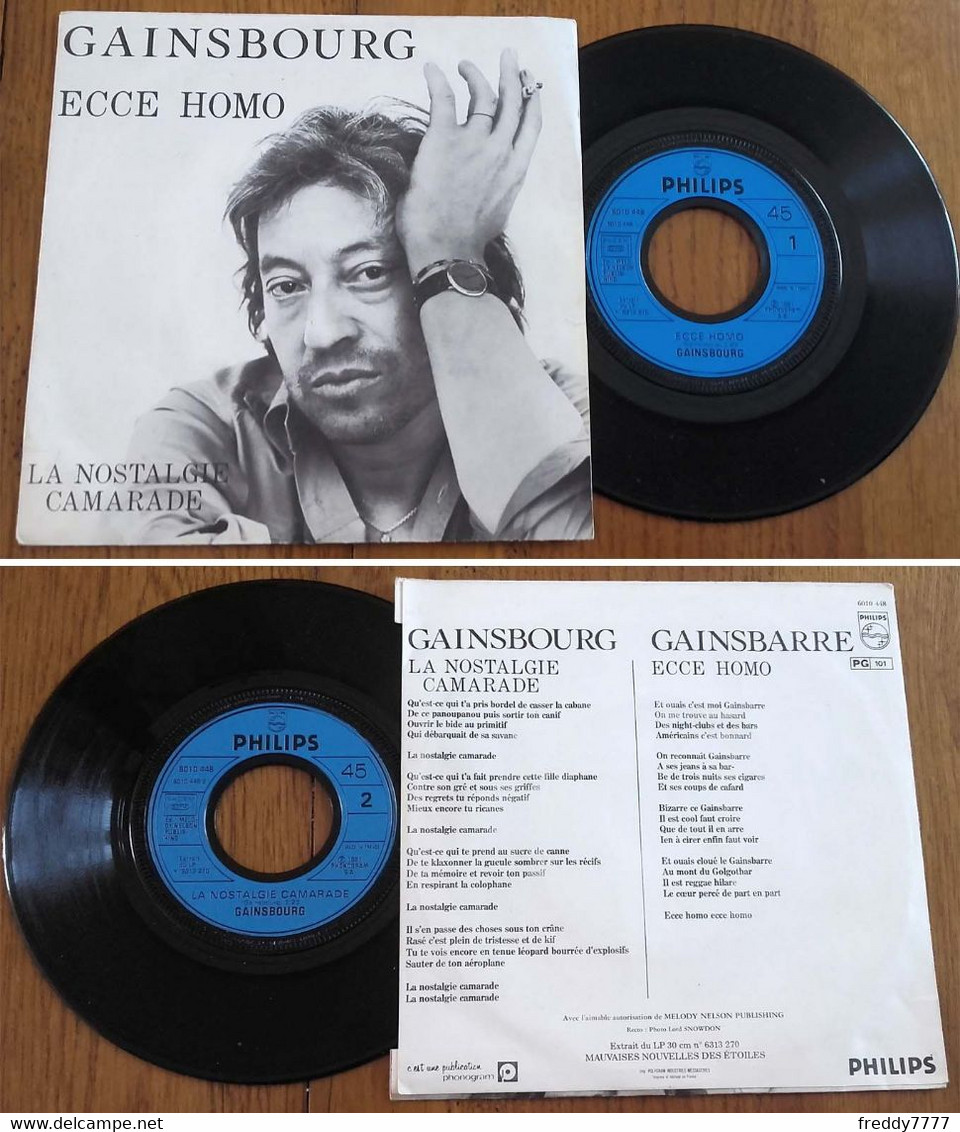 RARE French SP 45t RPM (7") SERGE GAINSBOURG (1981) - Reggae