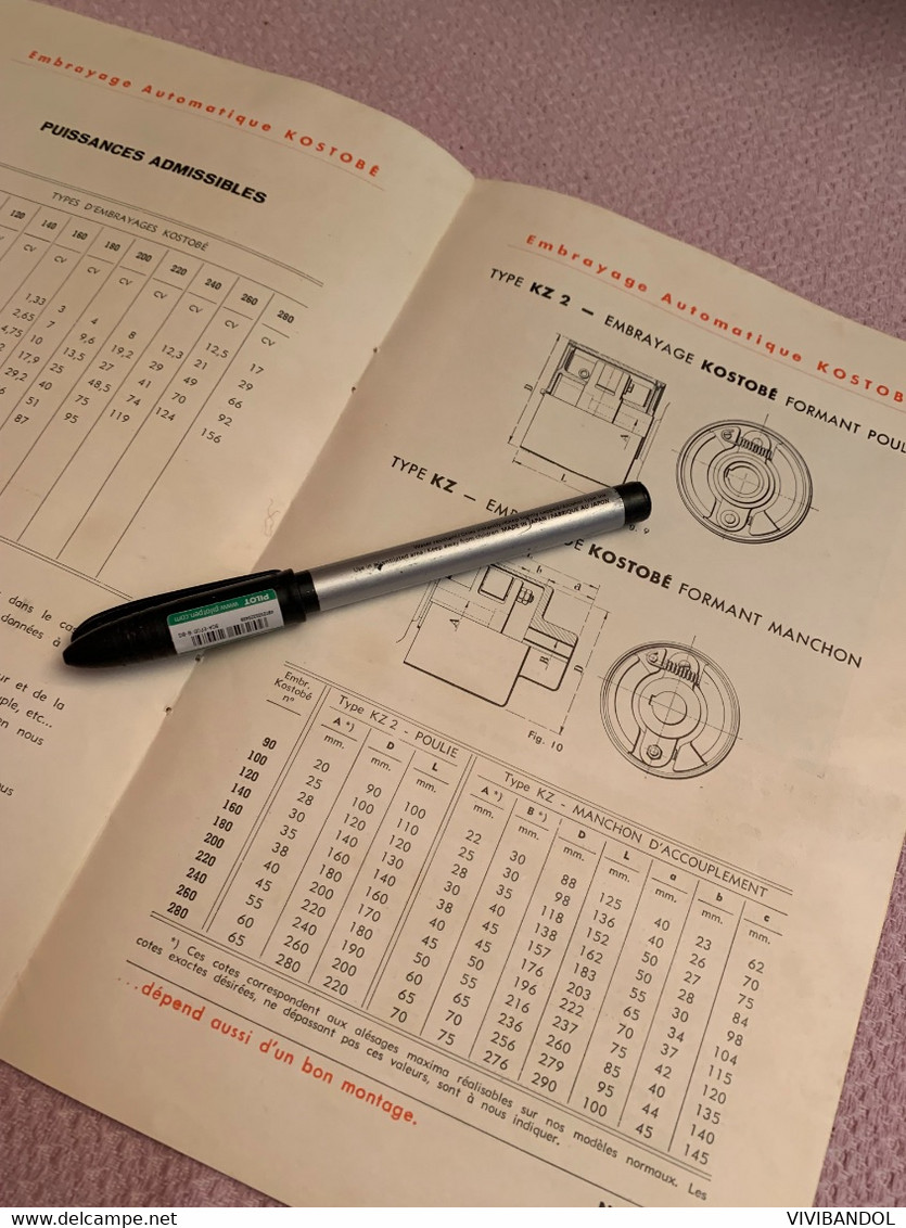 Embrayage KOSTOBÉ , Engins Mécaniques SEGOR - Machines