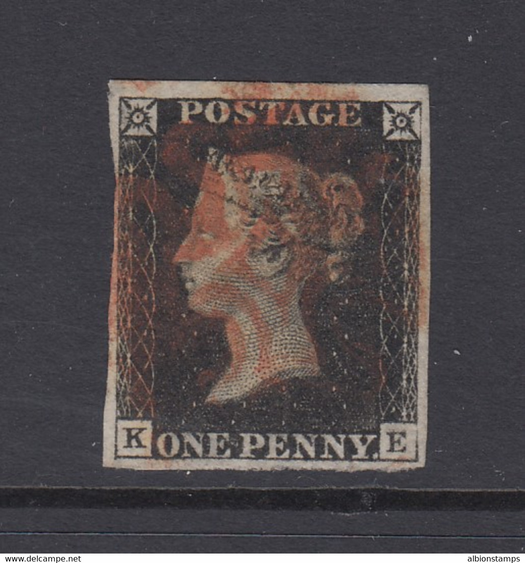 Great Britain, Scott 1 (SG 2), Used Penny Black - Used Stamps