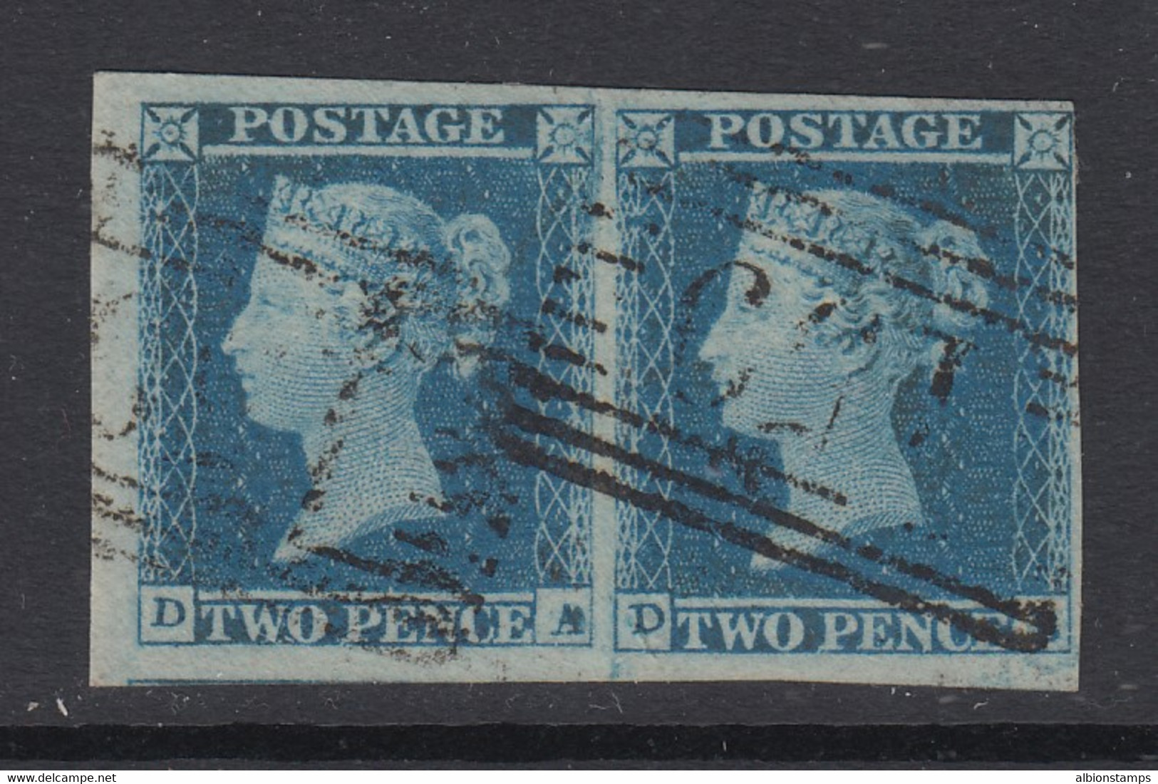 Great Britain, Scott 4 (SG 14), Used Pair - Gebraucht