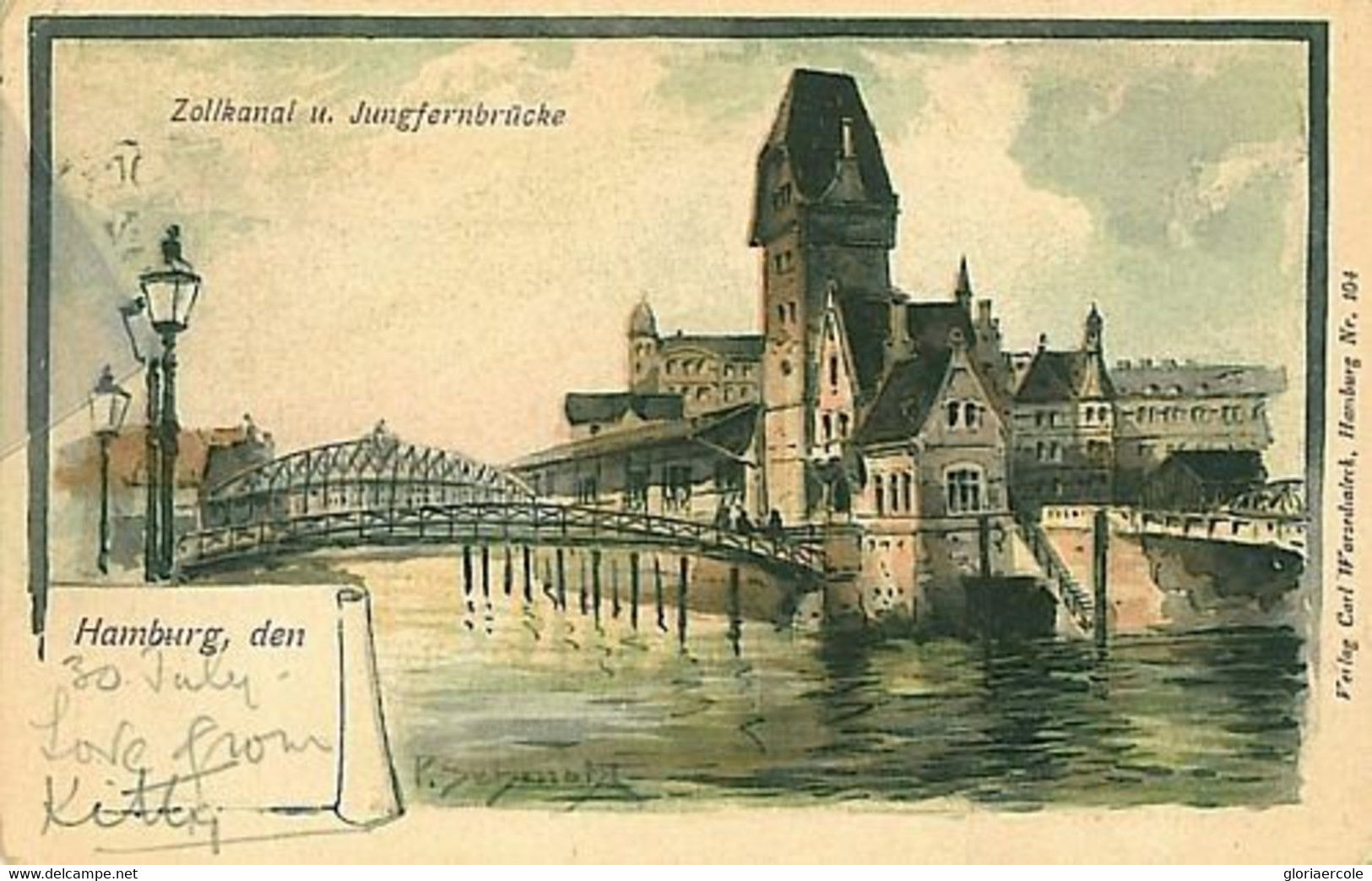11589 -  Ansichtskarten  VINTAGE POSTCARD -  Deutschland -   HAMBURG 1908 - Zerbst