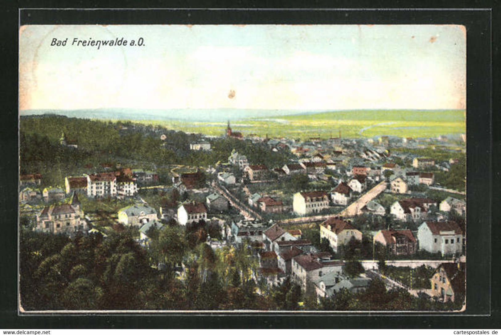 AK Bad Freienwalde A. Oder, Blick Auf Den Ort Aus Der Vogelschau - Bad Freienwalde