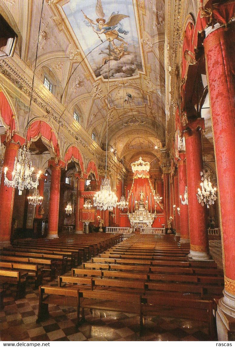 CPM - K - ALPES MARITIMES - MENTON - EGLISE SAINT MICHEL - INTERIEUR PARE DES TENTURES OFFERTES PR HONORE III DE MONACO - Menton